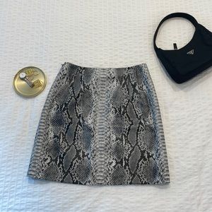 Zara Pleather Snake Skin Mini Skirt. Perfect Condition. Size Small.